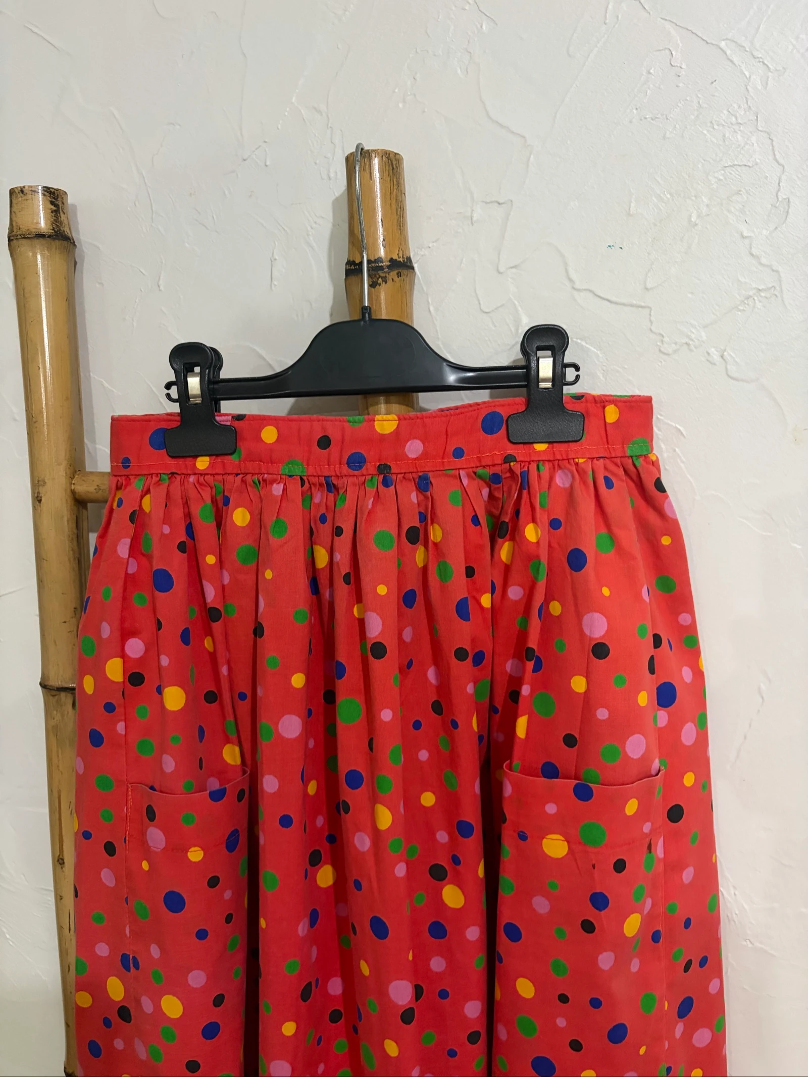 Saia longa vintage cintura alta 36 feita à mão – photo 3